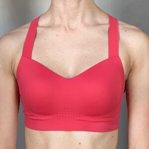 Coral Uniqlo lined sports bra. Like new. XS